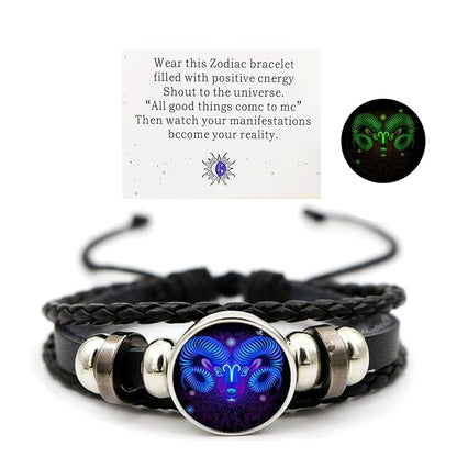 🌟 Zodiac Sign Manifestation Bracelet (Energized and Adjustable)