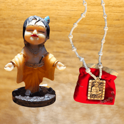 Bal Krishna with Hanuman Ji Tulsi Kanthi Mala