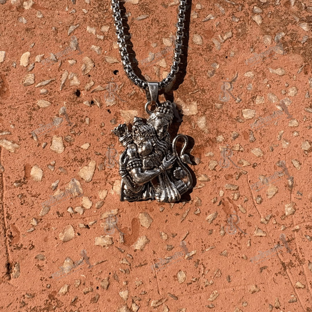 Shri Ram & Hanuman Ji Pendant  with 2 Free Hanuman Chalisa Pendant