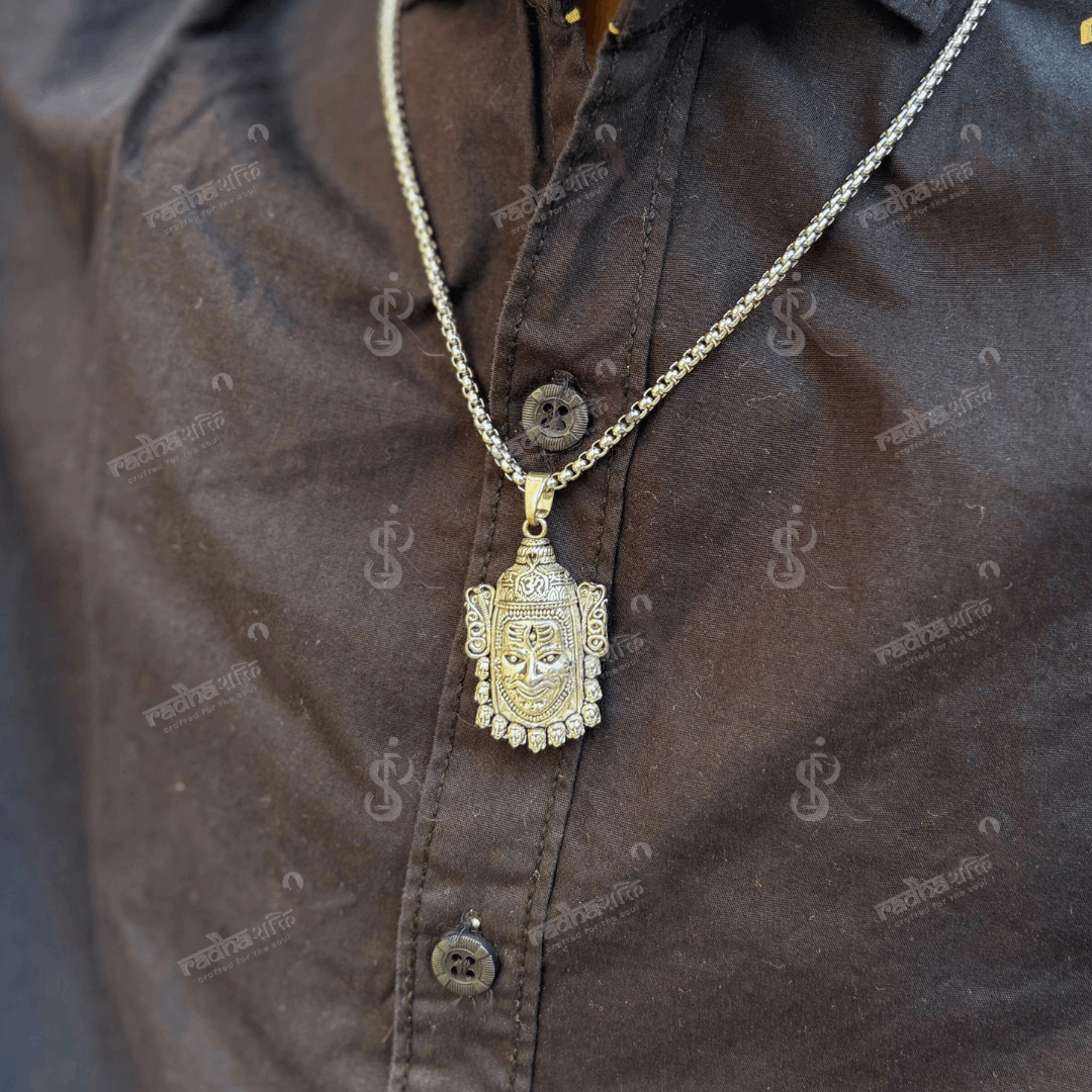 Ujjain Mahakaal Silver Pendant