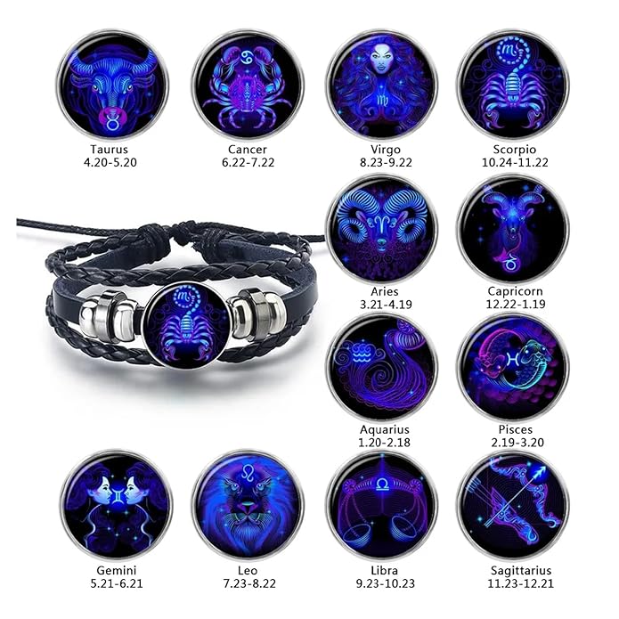 🌟 Zodiac Sign Manifestation Bracelet (Energized and Adjustable)