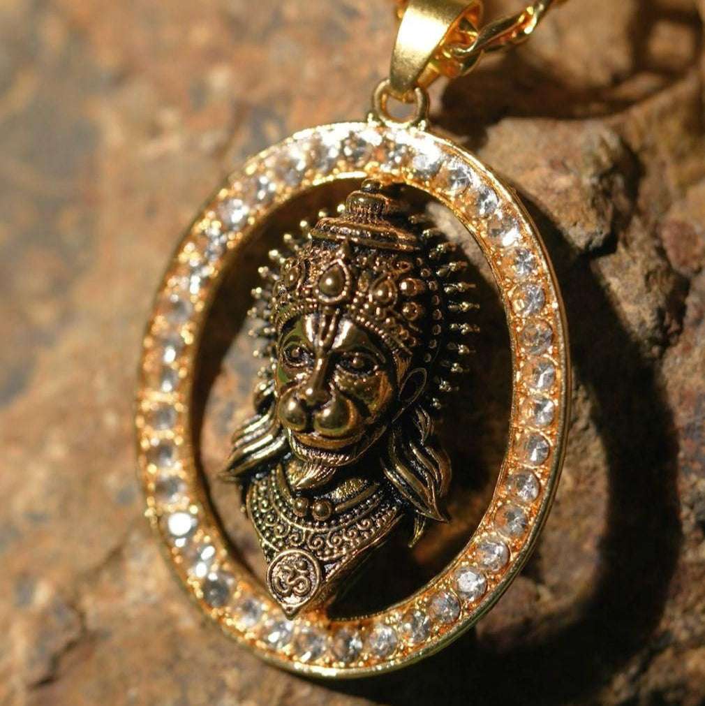 Gold-plated Hanuman Ji Pendant