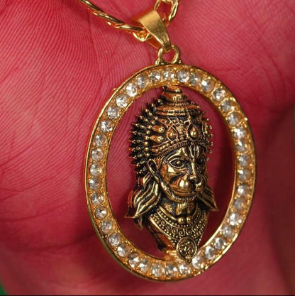 Gold-plated Hanuman Ji Pendant