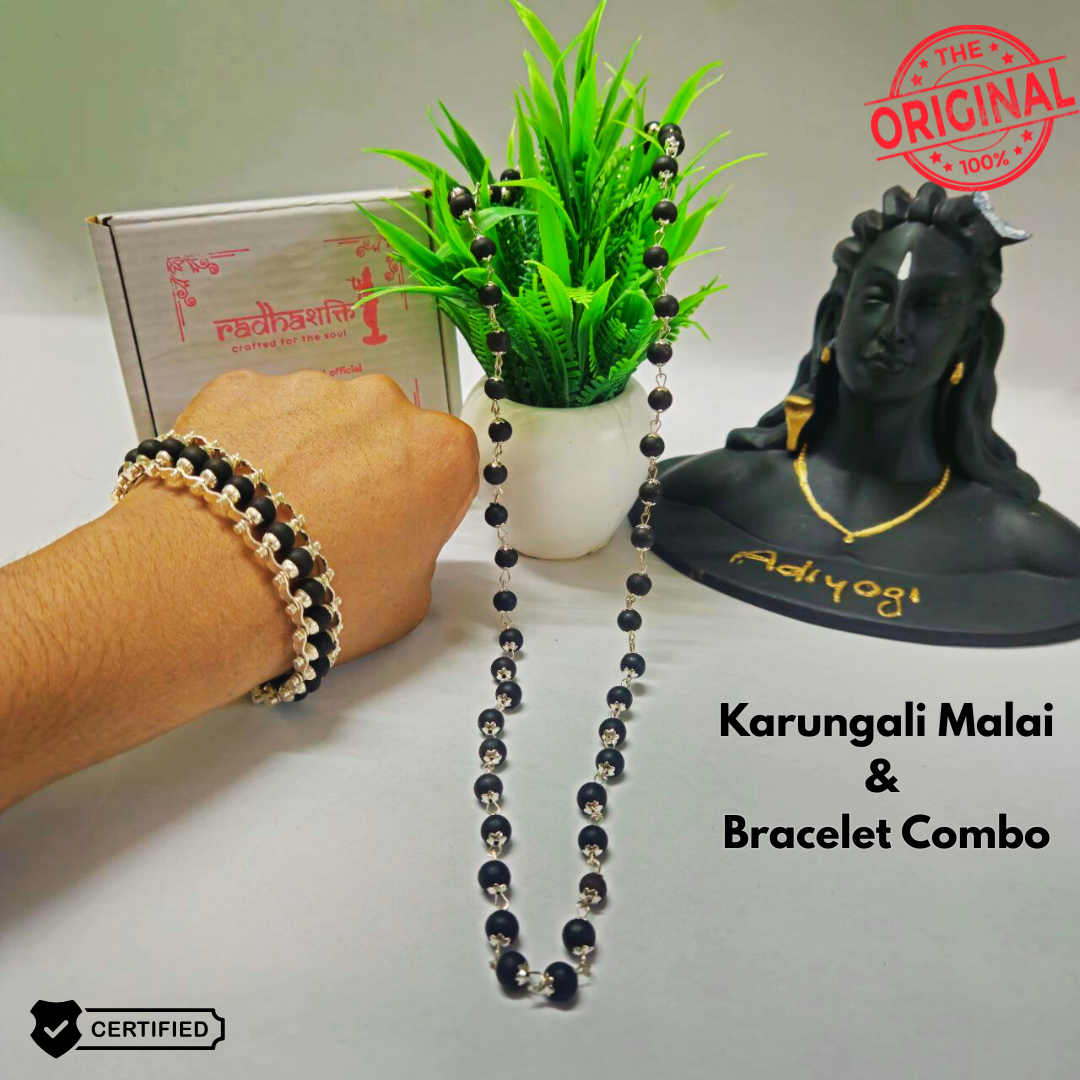 Karungali Malai Silver Plated Combo