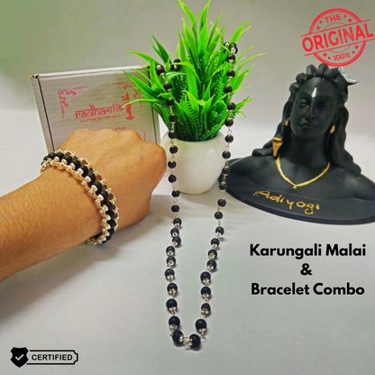 Karungali Malai Silver Plated Combo