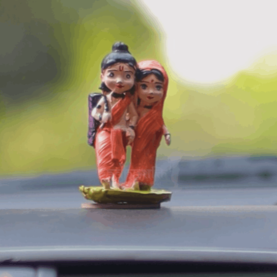 Ram Ji & Sita Ji Idol with Hanuman Ji Tulsi Kanthi Mala