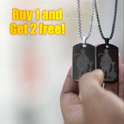 Shri Ram & Hanuman Ji Pendant  with 2 Free Hanuman Chalisa Pendant