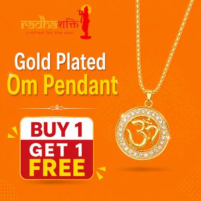 Gold Plated Om Pendant (with chain)