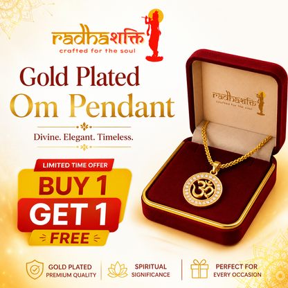 Gold Plated Om Pendant (with chain)